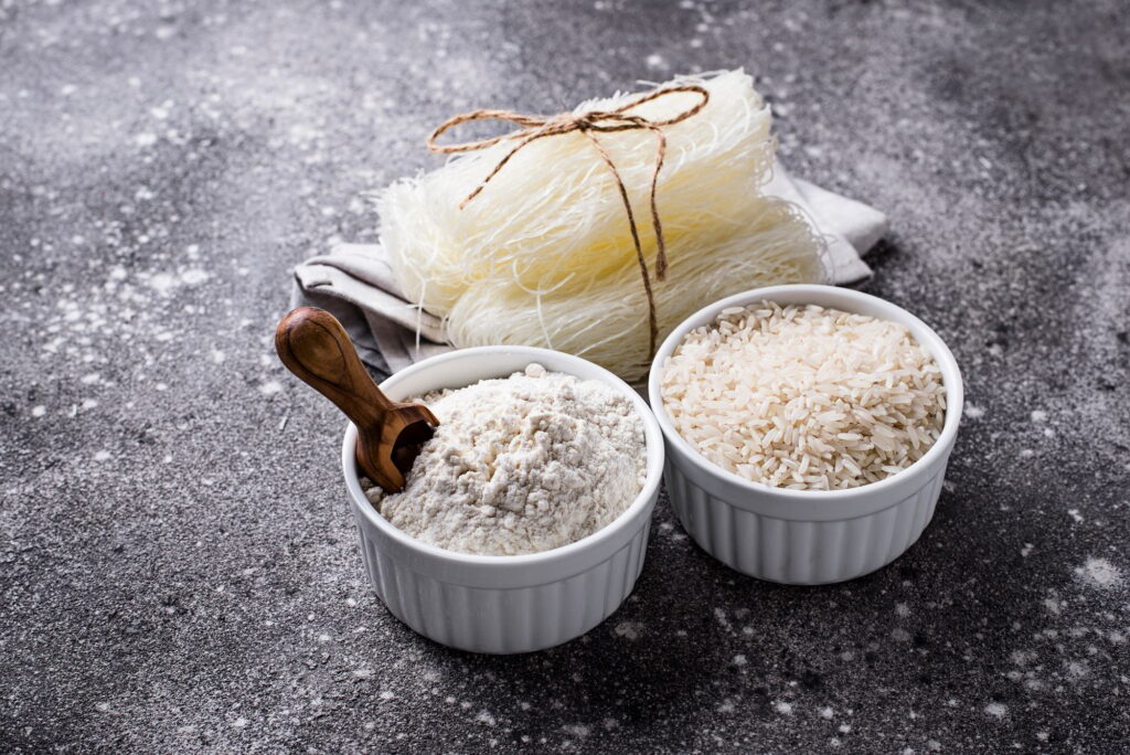 Gluten free rice flour, grain and noodle