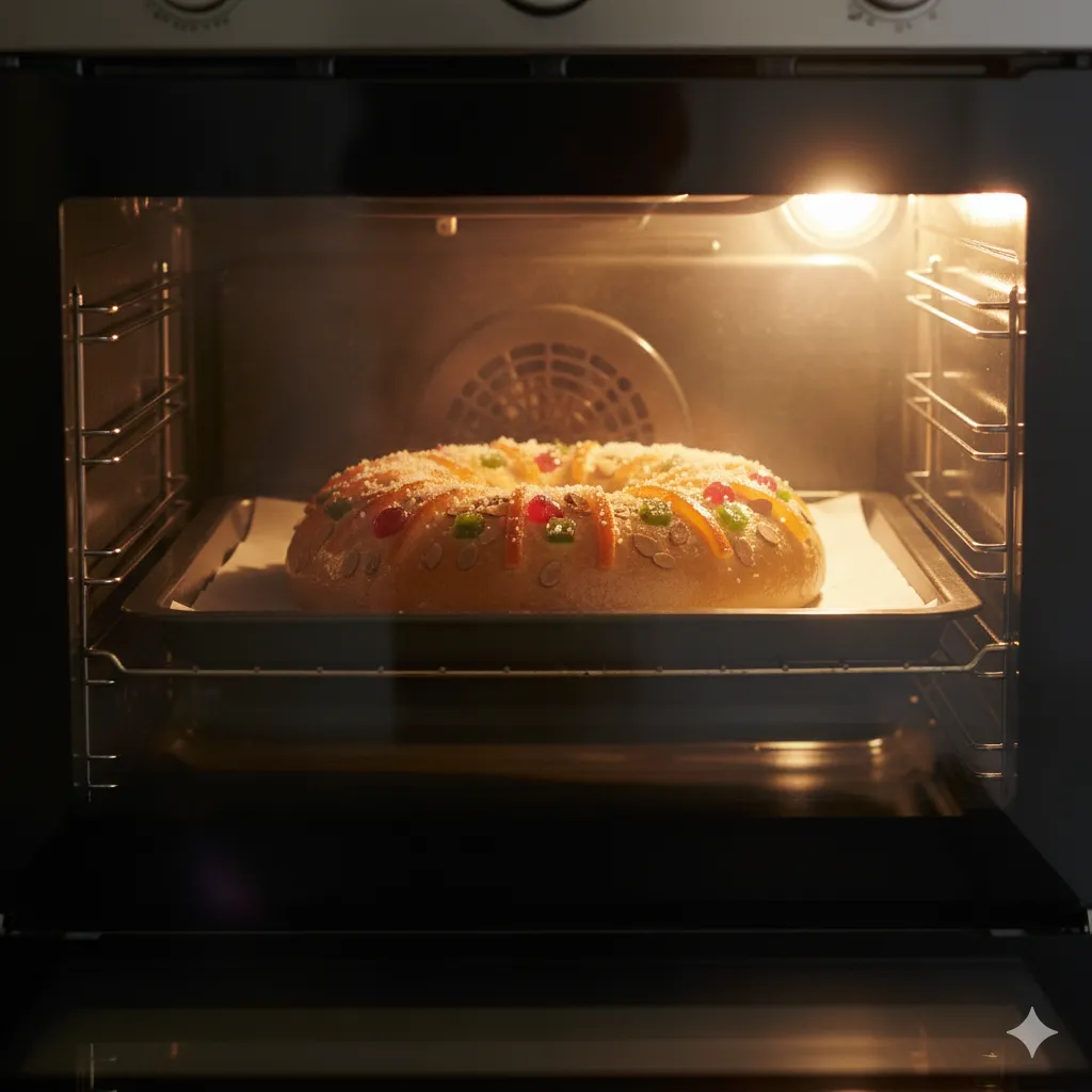 Séptimo paso para preparar el roscón de Reyes