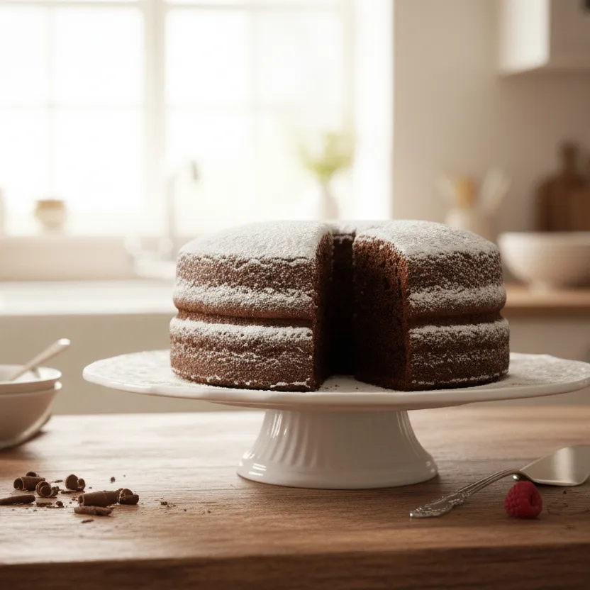 Paso 9 de la Receta de Tarta de Chocolate