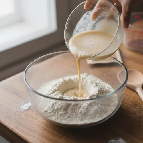 Segundo paso de la receta de masa de pizza casera